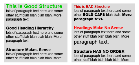 semantic content structure